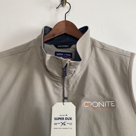 Carhartt Vest Mens XXL Grey Super Dux Rain Defender Softshell DWR ADDED LOGO - Picture 3 of 16